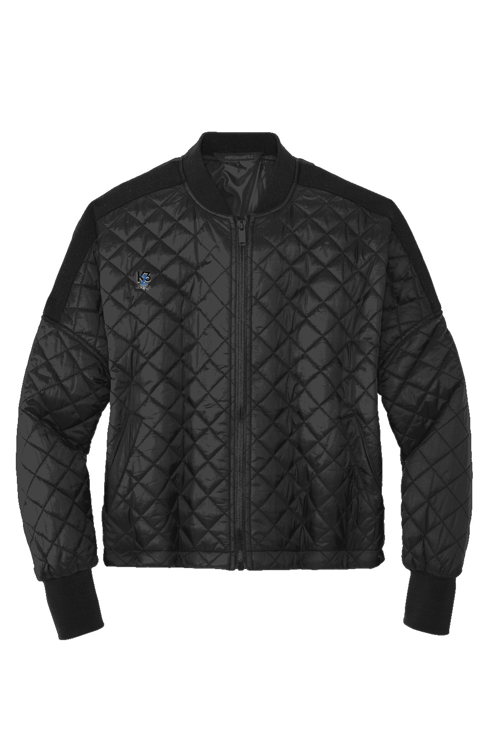 3KZ Blue Womens Boxy Quilted Jacket