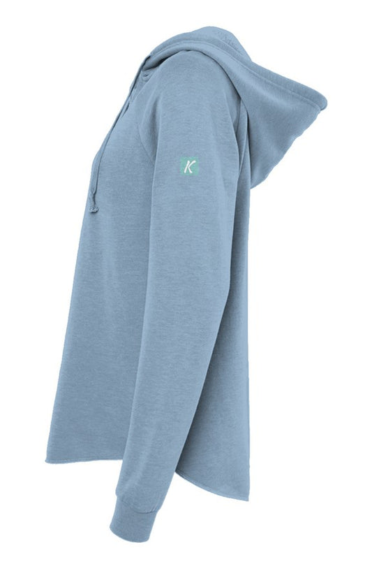 Womens Lightweight  Wash Hooded Sweatshirt